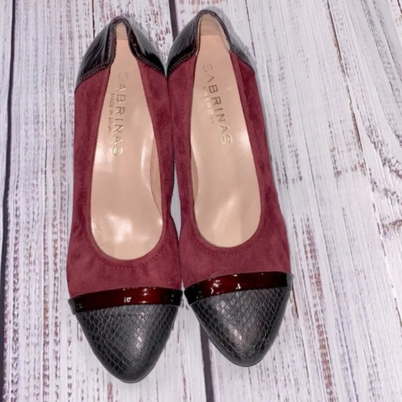 Sabrina’s burgundy pumps made in Spain size 38 - Picture 2 of 9